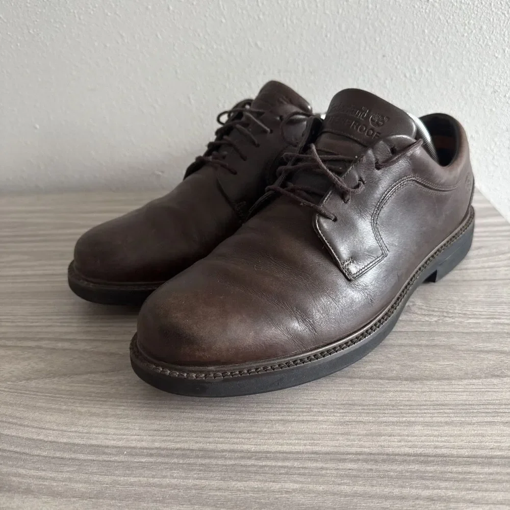 Timberland 99091 Brown Leather Dress Shoes Oxford Men’s Size 12‎ Waterproof